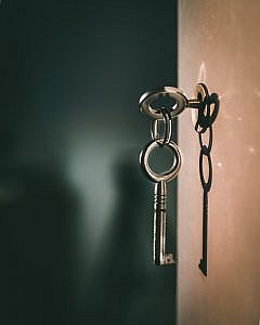 Schlüssel in Tür